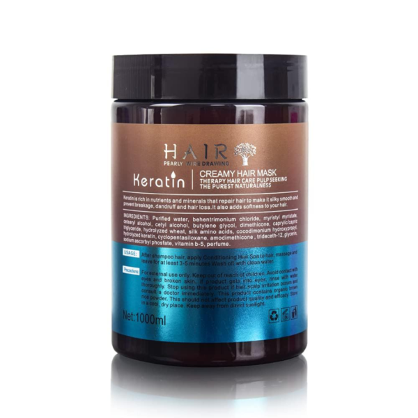 KERATIN CREAMY HAIR MASK | BEST FOR ALL TYPE | 1000ML - Image 2