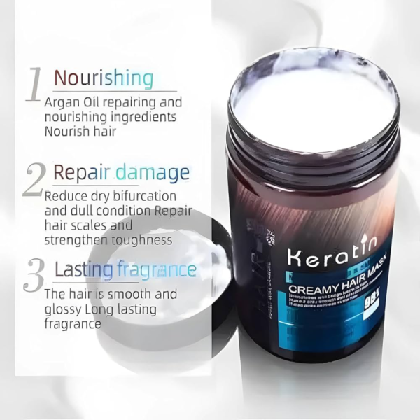 KERATIN CREAMY HAIR MASK | BEST FOR ALL TYPE | 1000ML - Image 3