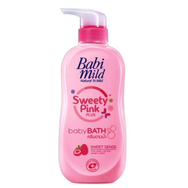 BABY BATH LOTION WITH SWEETY PINK PLUS BY BABI MILD | 400ML - Image 2