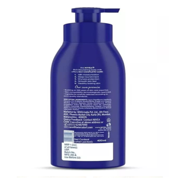 NIVEA 5 IN 1 BODY LOTION WITH NOURISHING & BODY MILK | 400ML - Image 2