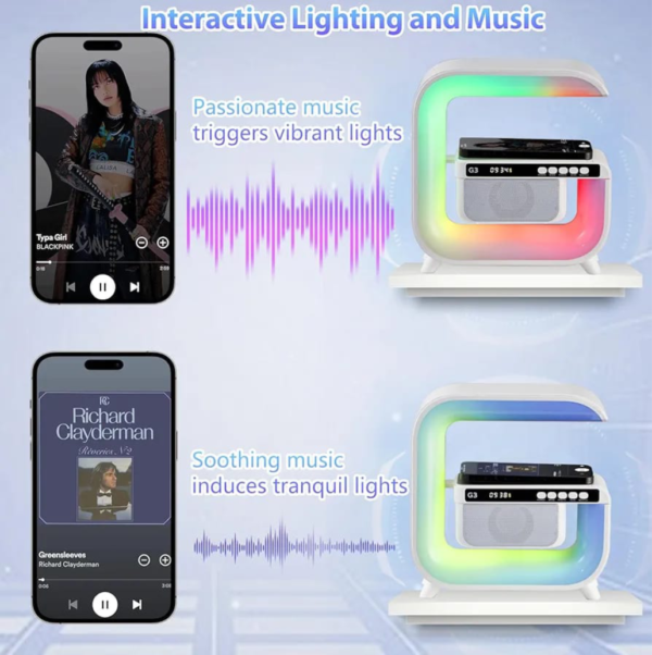 G-TYPE G3-LED WIRELESS CHARGING SPEAKER LAMP (LATEST VERSION) | 4-IN-1 BIG SMART DEVICE - Image 3