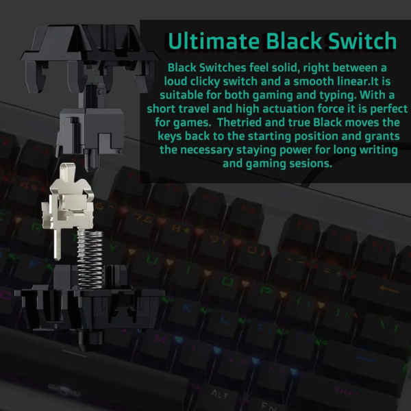 HP WIRED MECHANICAL GAMING KEYBOARD | MODEL: GK-520 - Image 7