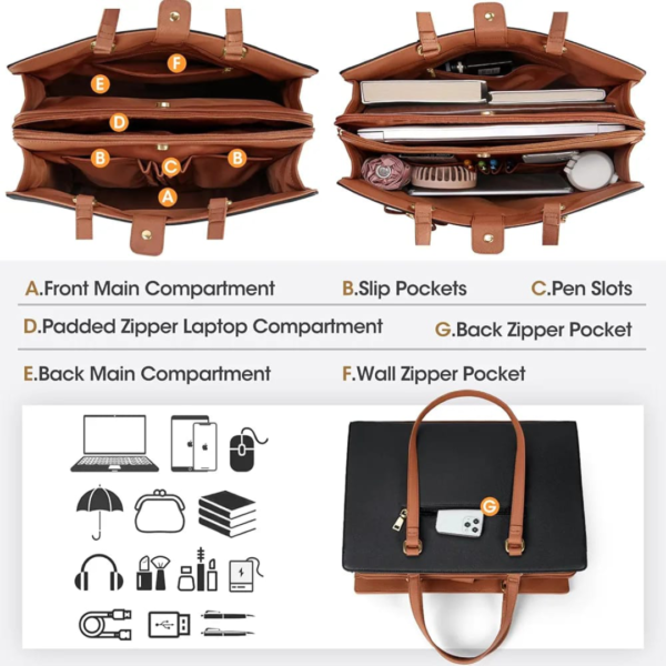 SECURE HANDBAG | 100% GENUINE LEATHER - Image 3