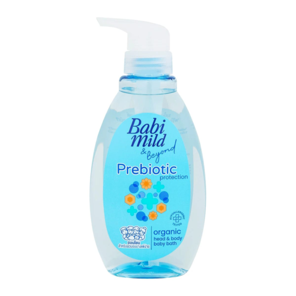 BABI MILD HEAD & BODY BABY BATH | WHITE SAKURA, BIOGANIK, PREBIOTIC & LAVENDER | 380ML - Image 3