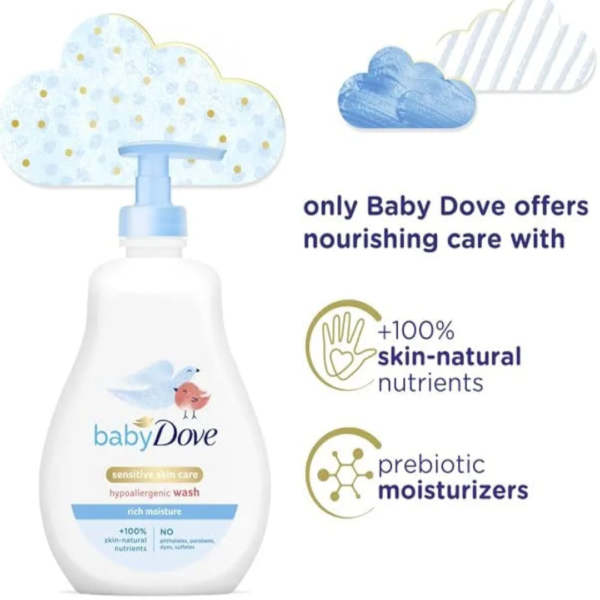BABY DOVE SHAMPOO | 400 ML | 100% SKIN-NATURAL - Image 3