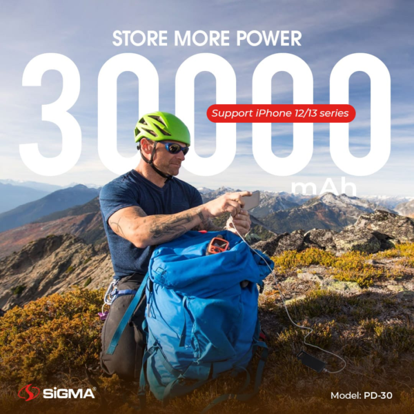 SIGMA SHAHEEN POWER BANK 30000MAH | MODEL: PD-30 | 100% GENUINE - Image 6