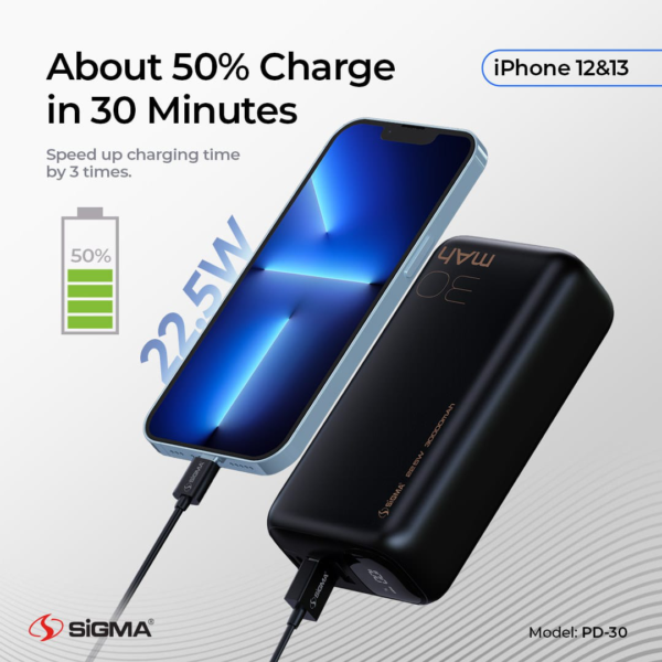 SIGMA SHAHEEN POWER BANK 30000MAH | MODEL: PD-30 | 100% GENUINE - Image 7