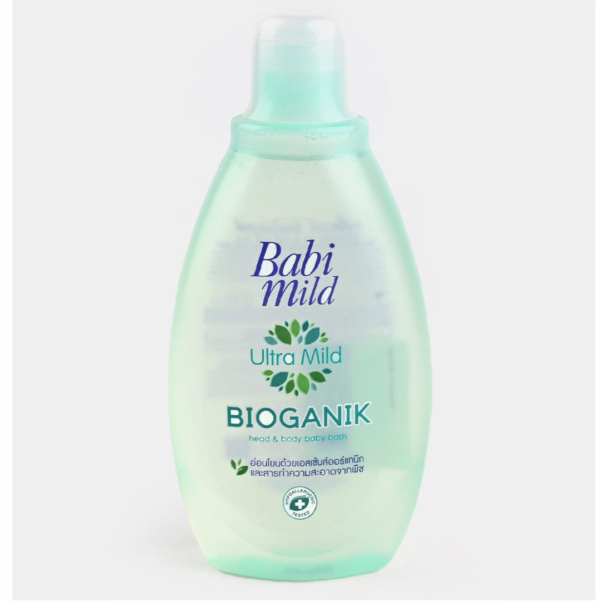 BABI MILD HEAD & BODY BABY BATH | WHITE SAKURA, BIOGANIK, PREBIOTIC & LAVENDER | 380ML - Image 4