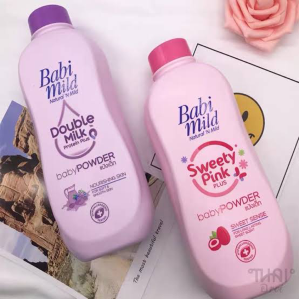 BABI MILD BABY POWDER | SWEETY PINK, DOUBLE MILK & ORGANIC BABY POWDER | 350 GRM