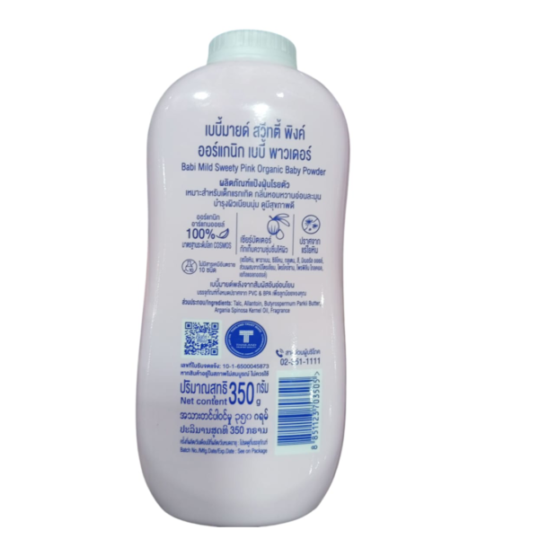 BABI MILD BABY POWDER | SWEETY PINK, DOUBLE MILK & ORGANIC BABY POWDER | 350 GRM - Image 4