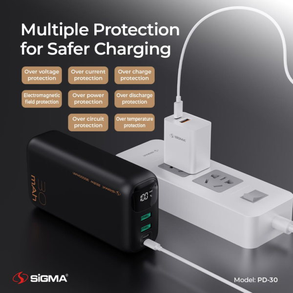 SIGMA SHAHEEN POWER BANK 30000MAH | MODEL: PD-30 | 100% GENUINE - Image 5