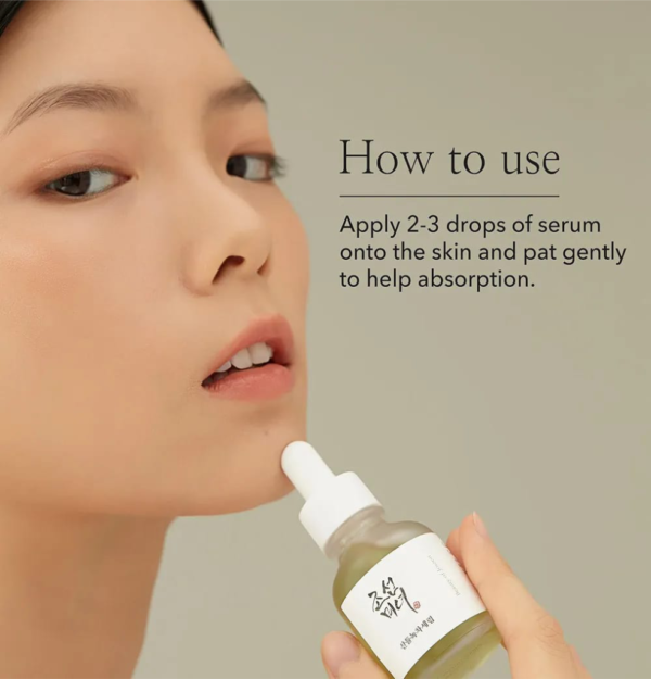 CALMING SERUM BY BEAUTY OF JOSEON | GREEN TEA+PANTHENOL | 30ML | 100% ORIGINAL - Image 3