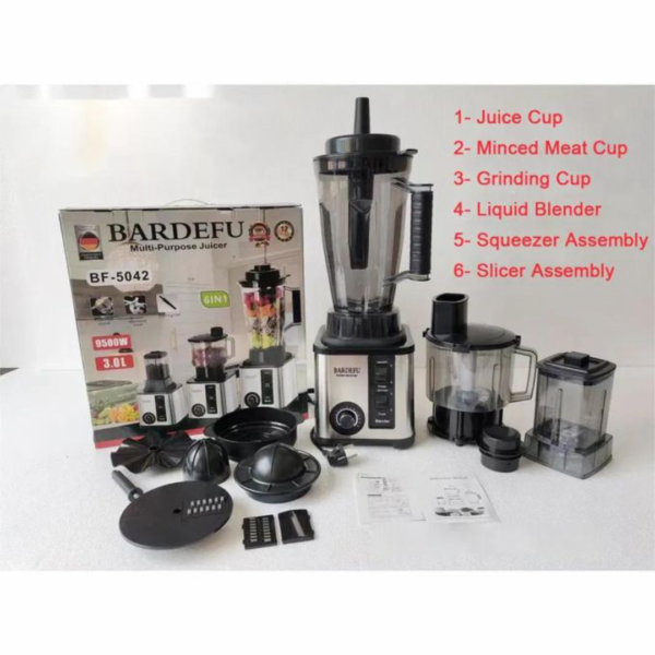 BARDEFU 6-IN-1 BLENDER | MODEL: BF-5042 | HEAVY DUTY & 100% ORIGINAL - Image 2